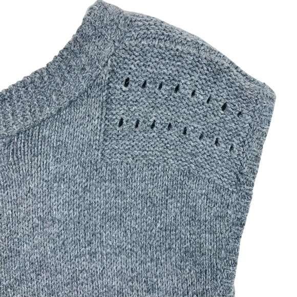 knit sleeveless v-neck grey knit dress sweater Zara knit size large - Picture 11 of 16